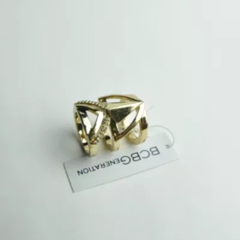 BCBGENERATION TRIPLE RING GOLD TONED BOHO STYLE - Picture 3 of 4